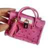 Leather Solid Color Fashion Tassel Mini Handbag - Image 7