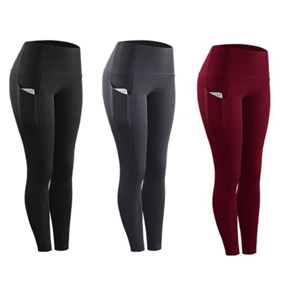 Women Compression Skinny Fitness Leggings Women Stretch Sportswear Casual Leggings Pants with Pocket - Image 5