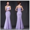Long dress fuchsia and white lace trailing sexy bride wedding dress - Image 6