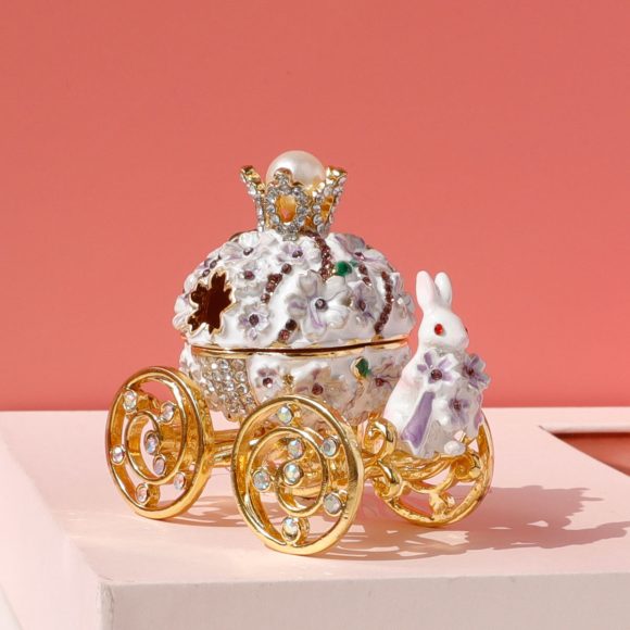 Creative Princess Carriage Cherry And Bunny Ornament Storage Box - Image 6