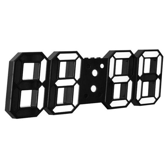 3D Remote Control Black LED Electronic  Hung And Can Stand Wall Clock - Image 4