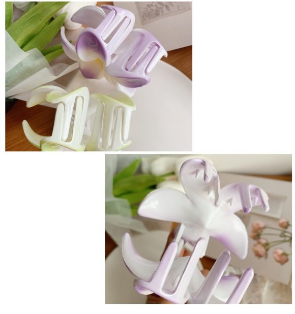 Muweordy Plumeria Hair Clips Flower Hair Clip Trendy Hair Claw Clip Popular Hair Catch Korean Hair Accessories For Women - Image 4