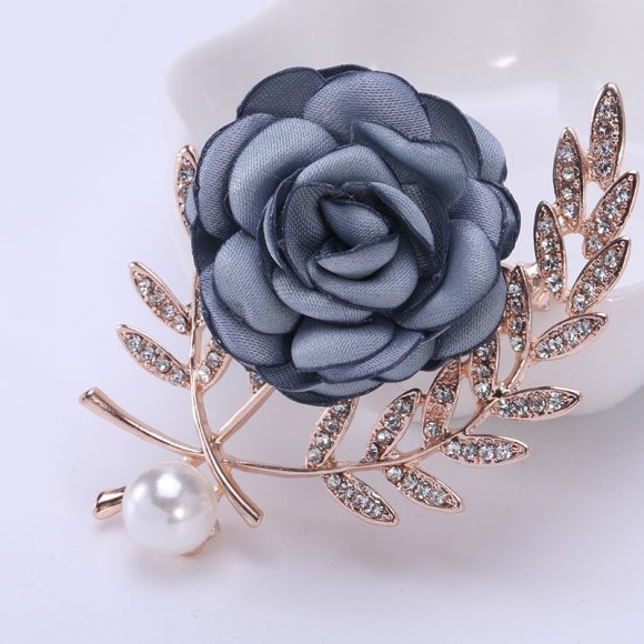 Fabric Flower Lady Temperamental Pin Sweater Coat Cardigan Women's Corsage Clothing Accessories - Image 9