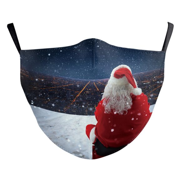 Christmas Red Digital Printing Double-layer Dust Mask - Image 10