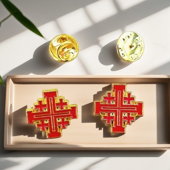 Blessing Brooch Badge Jerusalem Cross - Image 5
