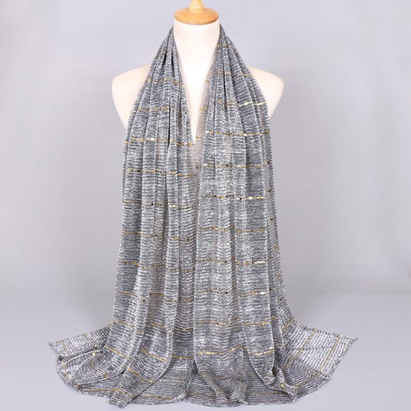 New Women's Lamp Wick Silk Sequined Scarf - Image 4
