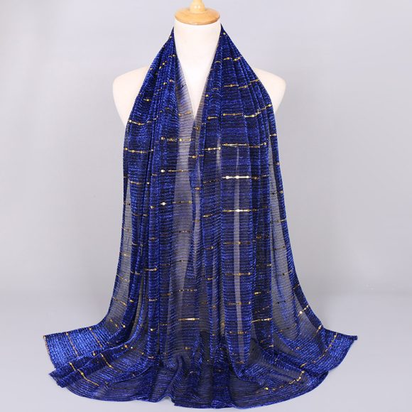New Women's Lamp Wick Silk Sequined Scarf - Image 10