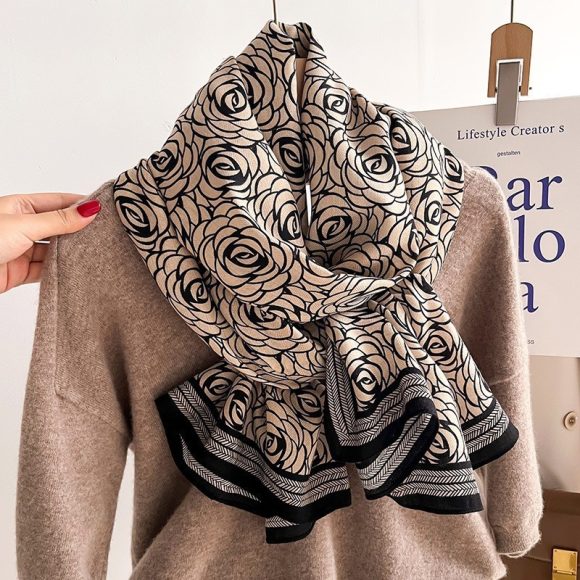 Color Matching Fashion Scarf Scarf Thin Warm Scarf Talma - Image 6