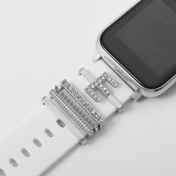Suitable For Silicone Strap With Diamonds 26 English Letters Fashion Alloy Strap - Image 3