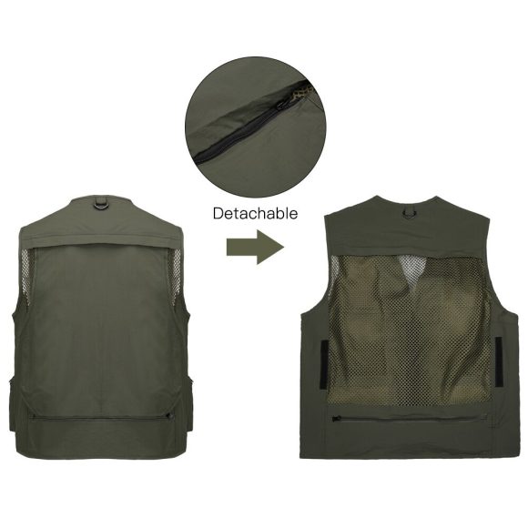 Black Vest Waistcoat Vest Men And Women With Multifunctional Tooling Style - Image 4