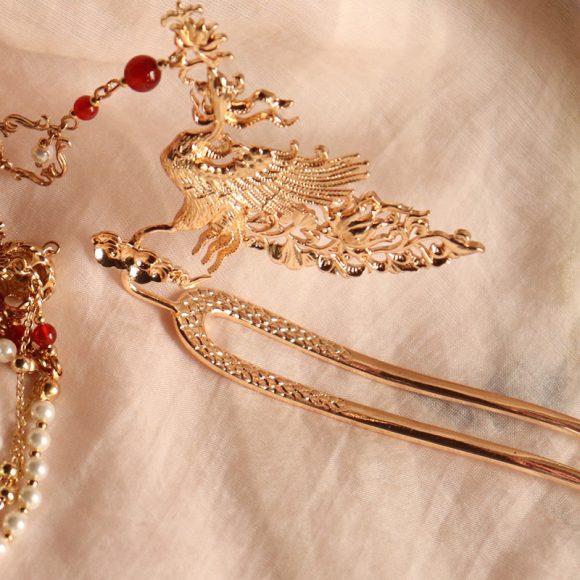 Gorgeous Archaistic Ancient Costume Pearl Tassel Phoenix Hairpin Hairpin Hairpin - Image 6