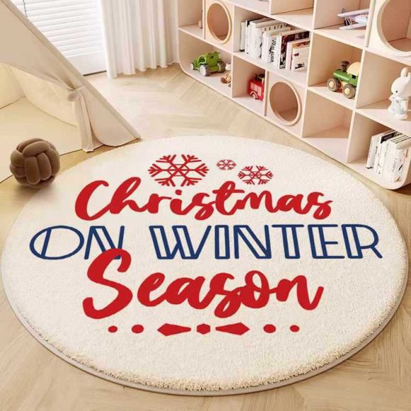 Round Carpet Bedroom Children's Room Living Room Carpet Cashmere-like Floor Mat Crawling Blanket - Image 5