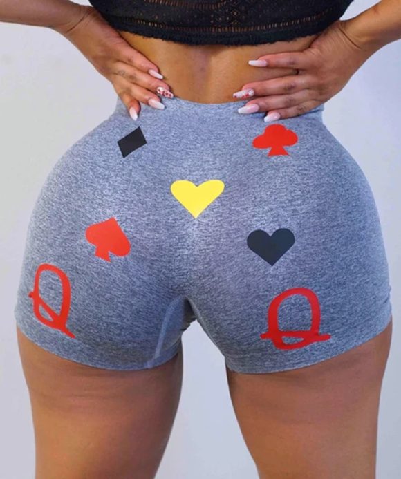 Women's Skinny Print Shorts Yoga Pants - Image 3