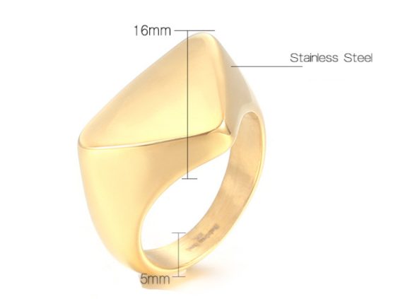 Fashion Triangle Stainless Steel Men's Ring - Image 10