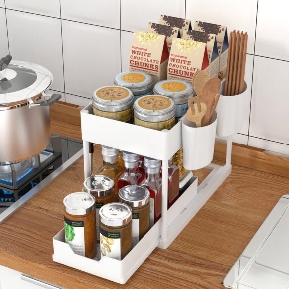 Table Pull-out Storage Rack Easy To Disassemble And Clean Storage Rack - Image 8