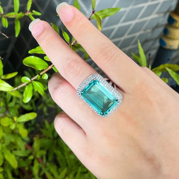 New Creative Rectangular Geometric Ring - Image 3