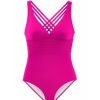 Deep V sexy backless conjoined European and American swimsuit back cross pure pigmented swimsuit - Image 3