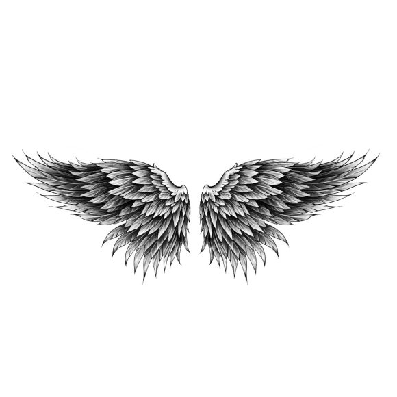 Wings Tattoo Sticker Waterproof And Hard-wearing Lasting 3-7 Days Simulation Back - Image 2