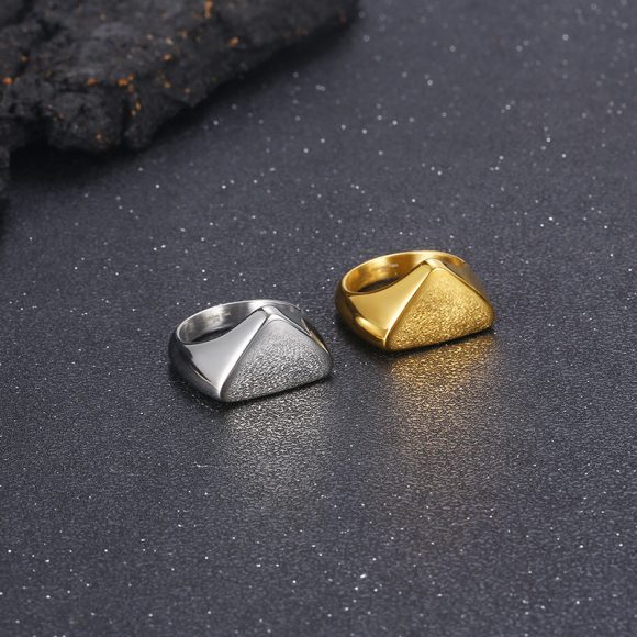 Fashion Triangle Stainless Steel Men's Ring - Image 4