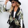 Ladies Fashion Print Lapel Small Blazer - Image 5
