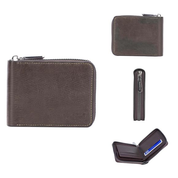 Leather Anti-theft Credit Card Zipper Wallet - Image 4