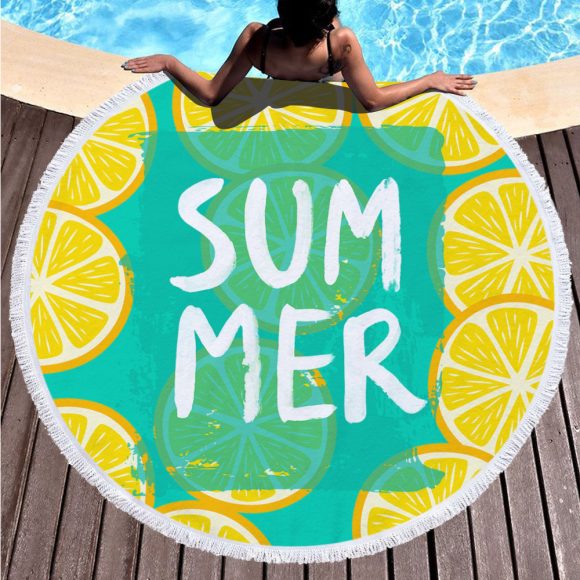 Digital printing round beach towel - Image 2
