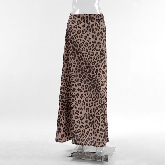 Leopard Print Dress Fashion Mermaid Skirt Womens Clothing - Image 5