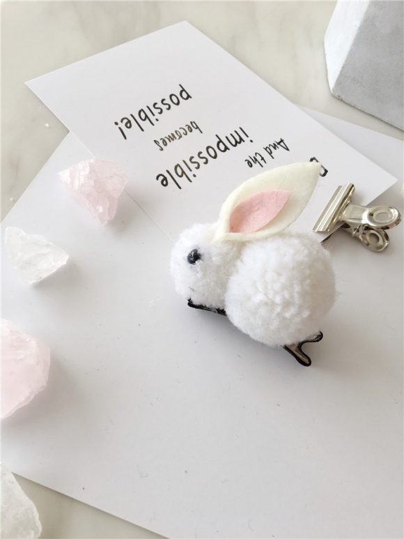 Hair ball rabbit hair ring - Image 10