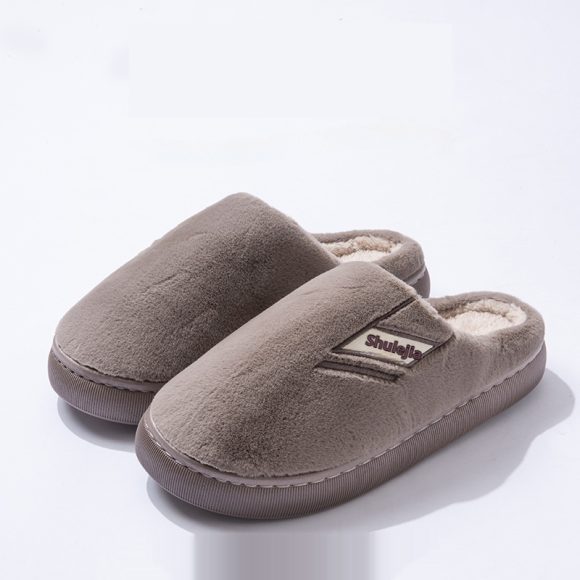 Men's Winter New Indoor Home Velvet Thermal Non-slip Platform Slippers - Image 7