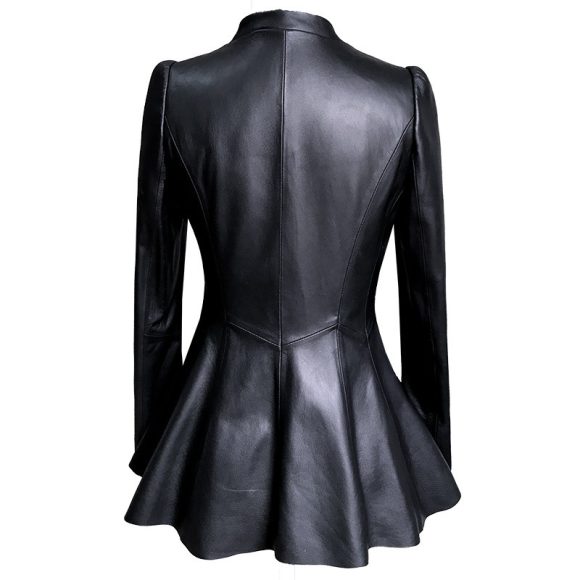 Short Coat Women's Leather Jacket - Image 5