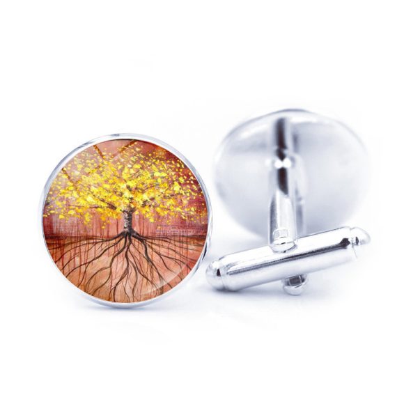 Time Stone Simple Tree Of Life Cufflinks - Image 6