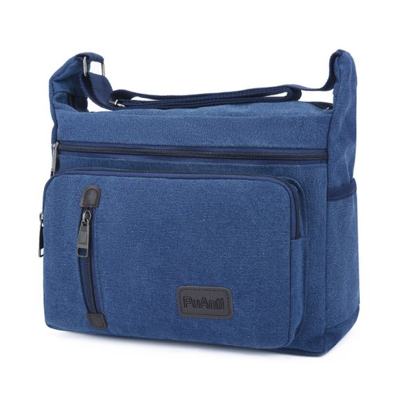Simple Layered Retro Fashion Men's Messenger Bag - Image 2