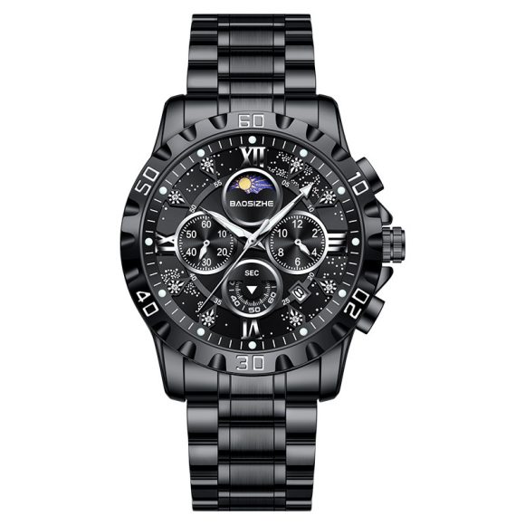 Automatic Non-mechanical Watch Steel Belt Waterproof Quartz Watch Men's Watch - Image 7