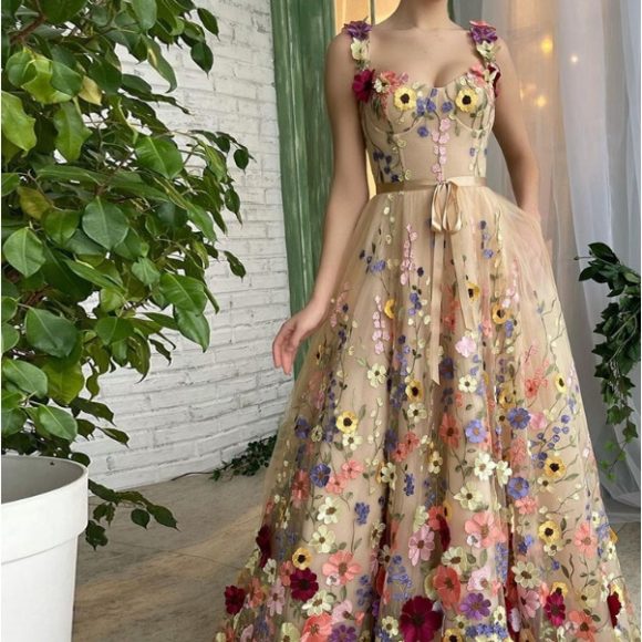 Sevintage Exquisite 3D Flowers Prom Dresses Sweetheart - Image 2