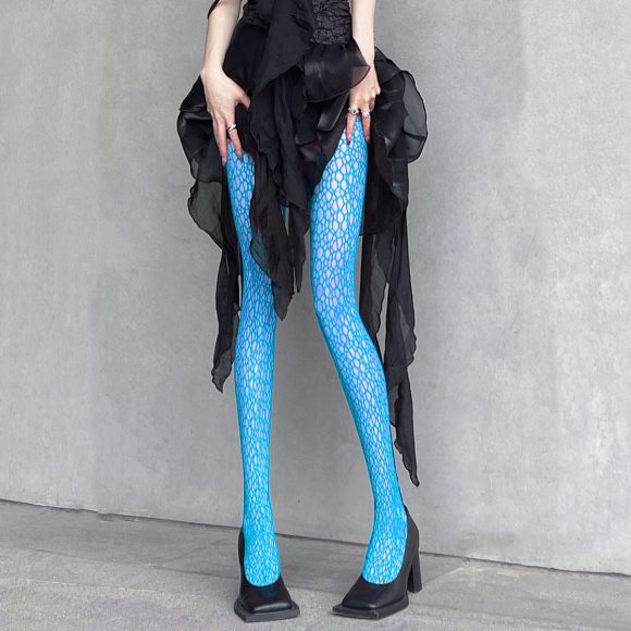 Pierced Black Sexy Mermaid Cobweb Socks Leg Beauty - Image 8