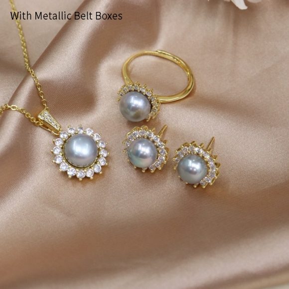 Freshwater Pearl Simplicity All-match Necklace Suit - Image 2