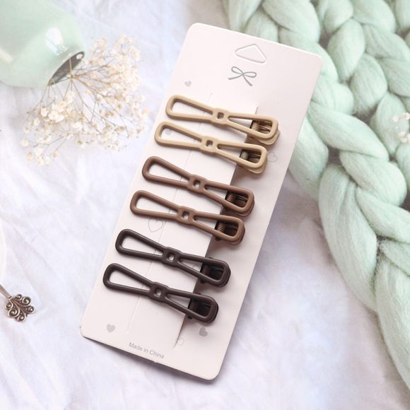 Coffee Color Series Barrettes Girl Side Clip Duckbill Clip Internet Celebrity - Image 10