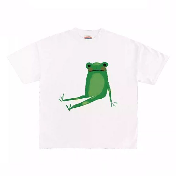 Frog Print T-shirt Cute Animal Pattern Spoof Casual All-match - Image 4