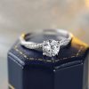 S925 Sterling Silver D-color High Carbon Stone Artificial Diamond Ring - Image 2