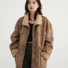 Women's Motorcycle Clothing Suede Lamb Wool Reverse Coat - Image 3