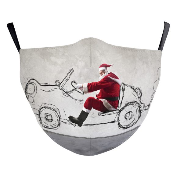 Snowflake Christmas Red Digital Printing Double-layer Dust Mask - Image 9