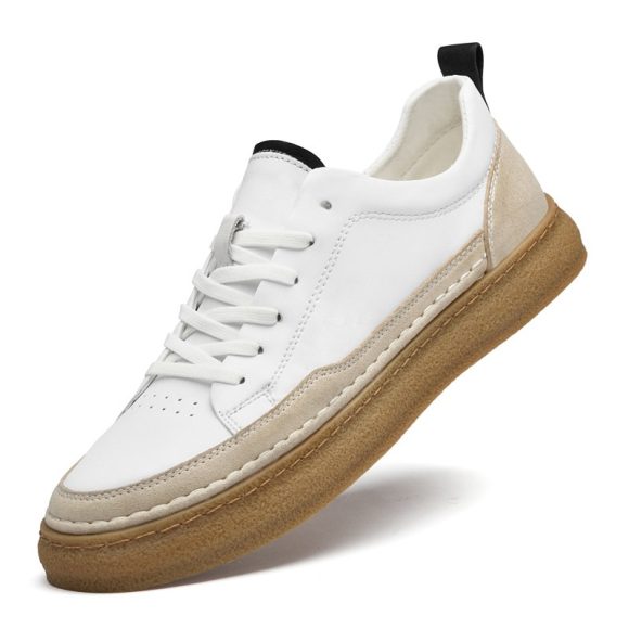 Hand-stitched Casual Shoes Leather Sneakers Soft Sole - Image 5