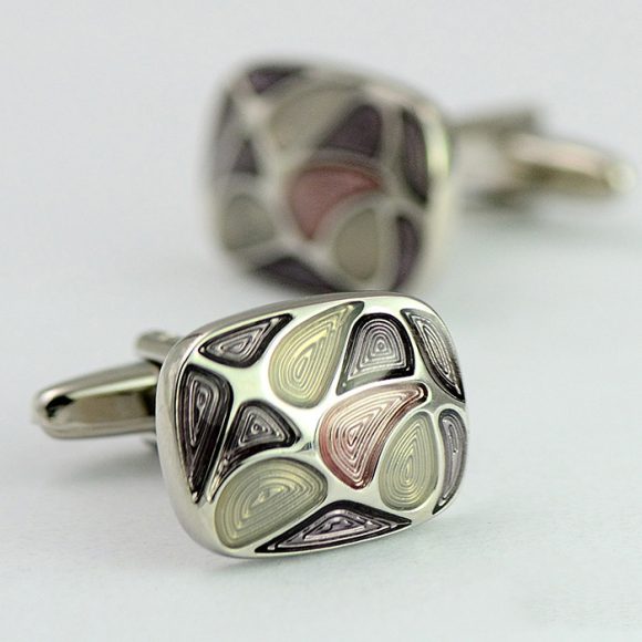 Bohemian Enamel Cufflinks Shirt Buttons - Image 4