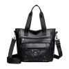 Large Capacity Soft Leather Washed Leisure Commute Shoulder Bag - Image 3