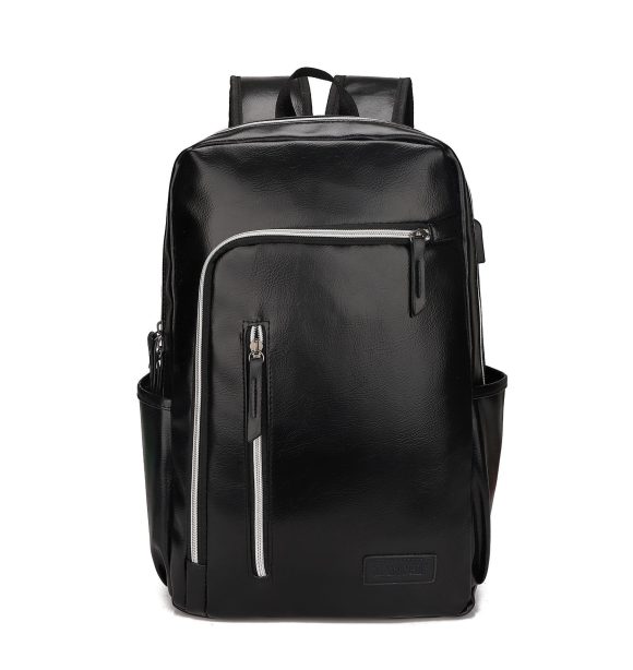 PU Leather European And American Style Men's Business Casual Backpack - Image 5