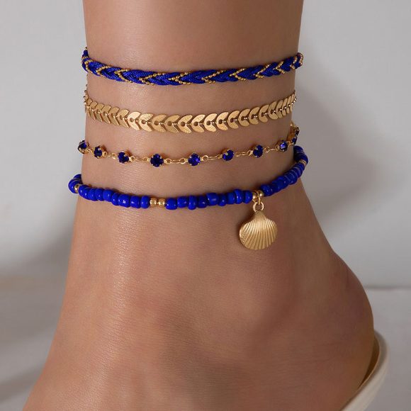 Bohemian Ocean Wind Starfish Shell Pearl Anklet - Image 2
