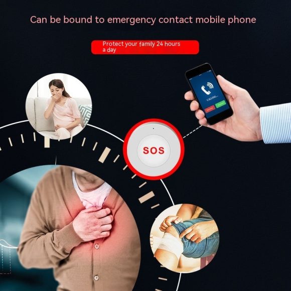 Remote Mobile Phone Alarm For Elderly Household Emergency Button - Image 5