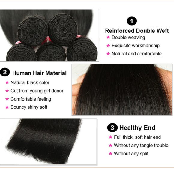 Real Human Hair Wigs Inverted And Natural  Color - Image 3