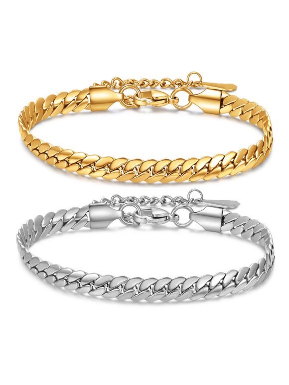 Advanced Hip Hop Cuba Metallic Titanium Steel Bracelets - Image 7