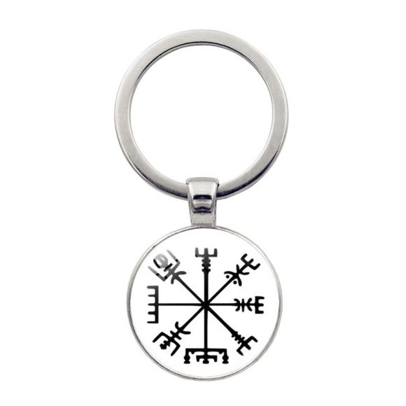 Nordic Viking Compass Pattern Keychain Pendant - Image 7